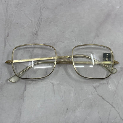 Vintage Foster Grant Gold Tone Rectangle Glasses New Unused NOS TC5-FG