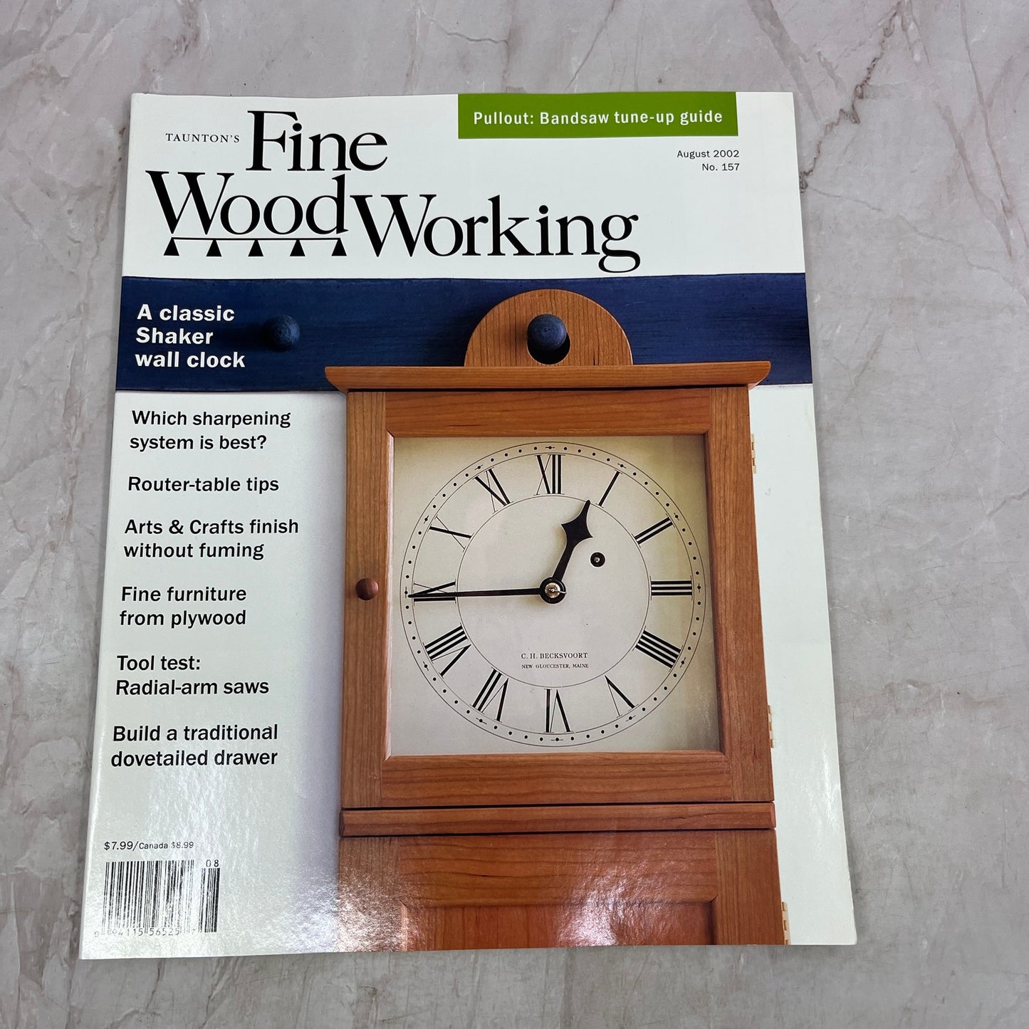 Shaker Wall Clock - Aug 2002 No 157 - Taunton's Fine Woodworking Magazine M34