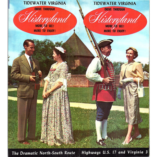 Tidewater Virginia Drive Through Historyland Vintage Travel Brochure TH2-TB5