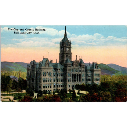 City and County Building Salt Lake City Utah Vintage Postcard PE2