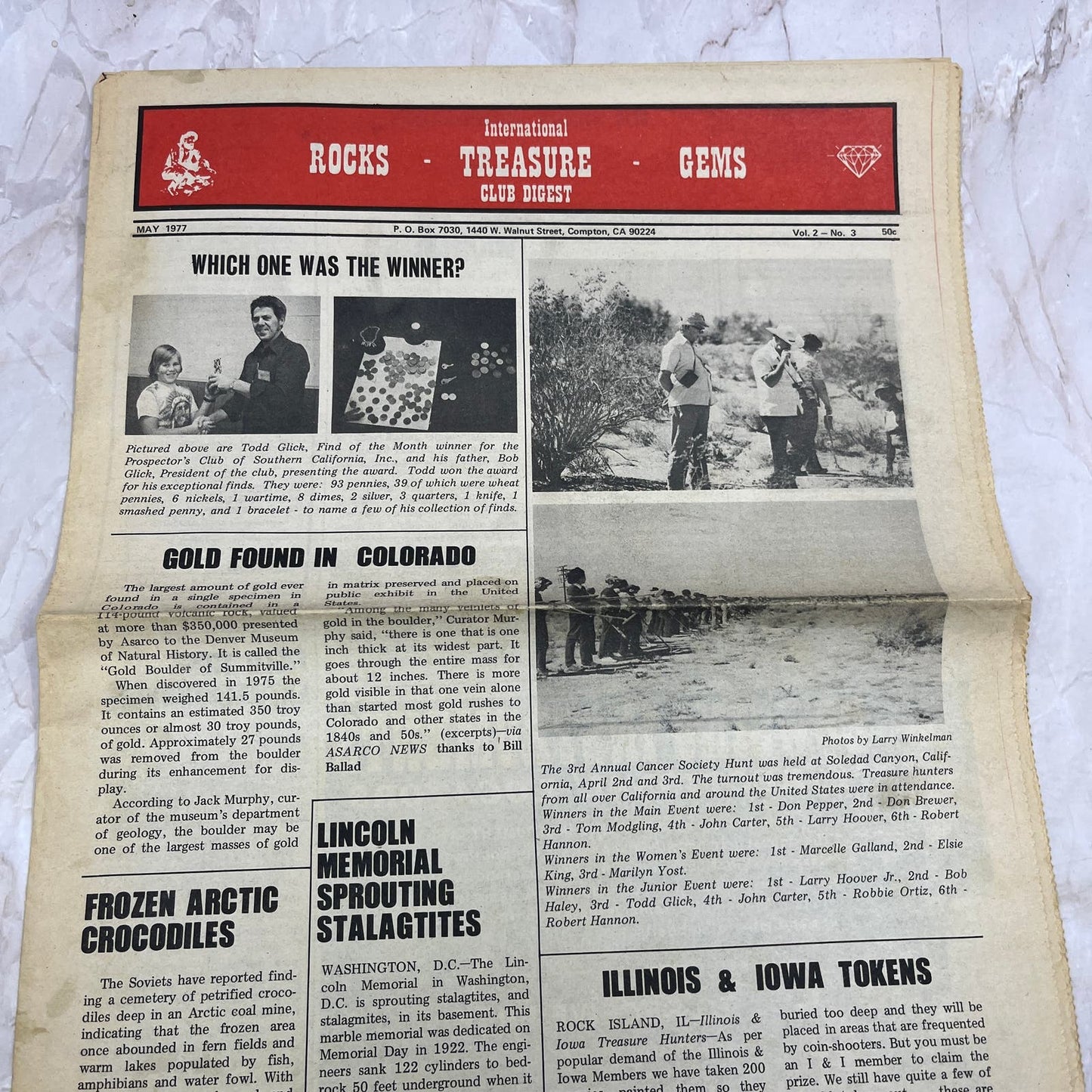 1977 May - International Treasure Club Digest - Treasure Hunting Gems Rocks M18