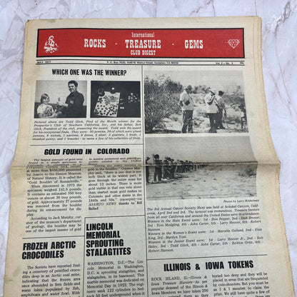 1977 May - International Treasure Club Digest - Treasure Hunting Gems Rocks M18