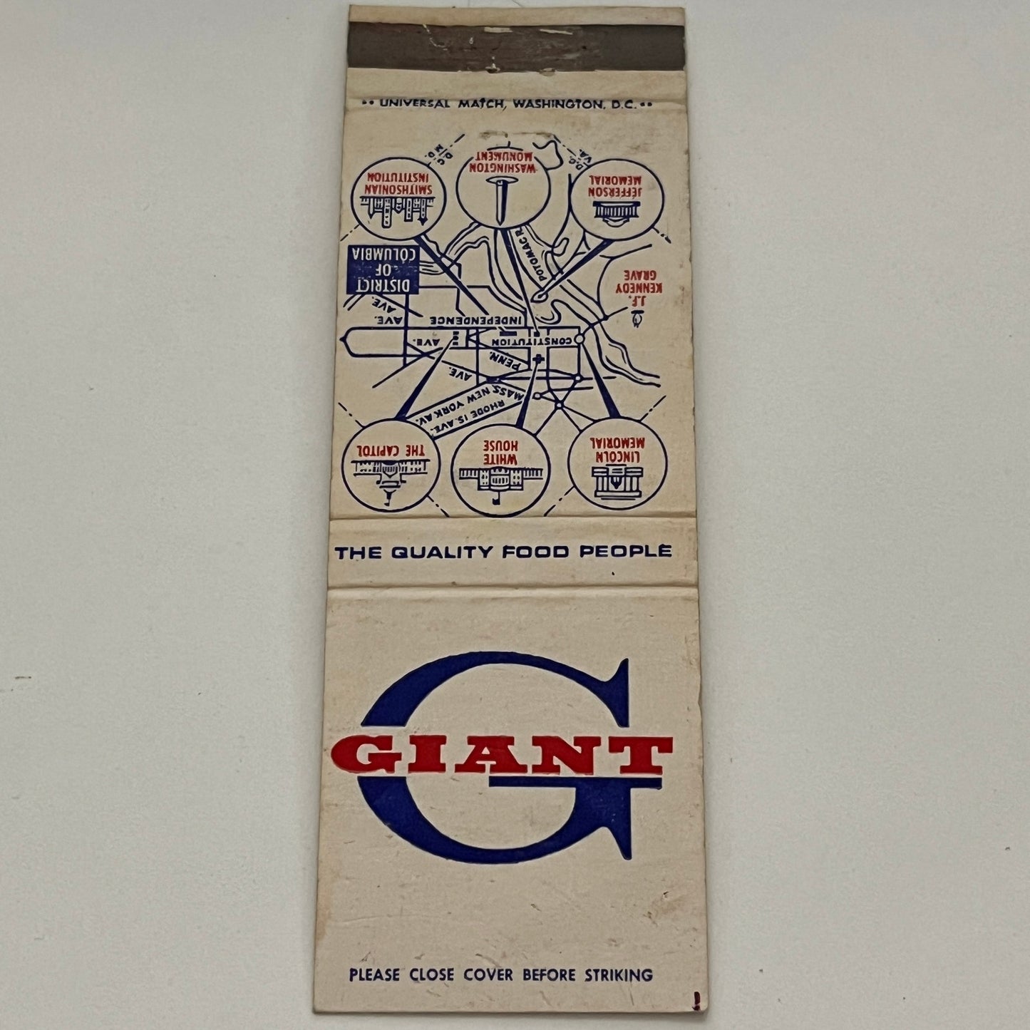 Giant - The Quality Food People Vintage Matchbook MB59-1