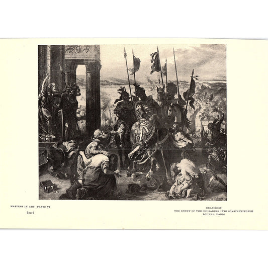 Entry of the Crusaders into Constantinople - Delacroix - 1907 Art Print AF4-5