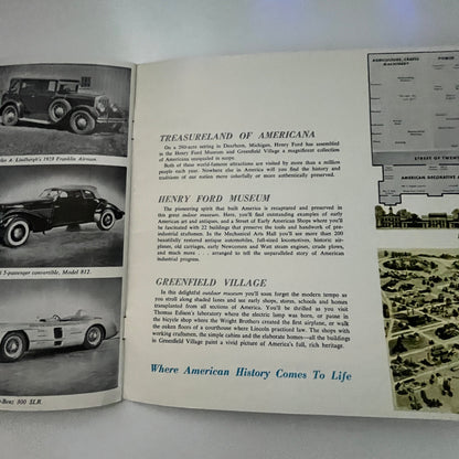 Vintage Henry Ford Museum Tourist Souvenir Book Dearborn Michigan M38