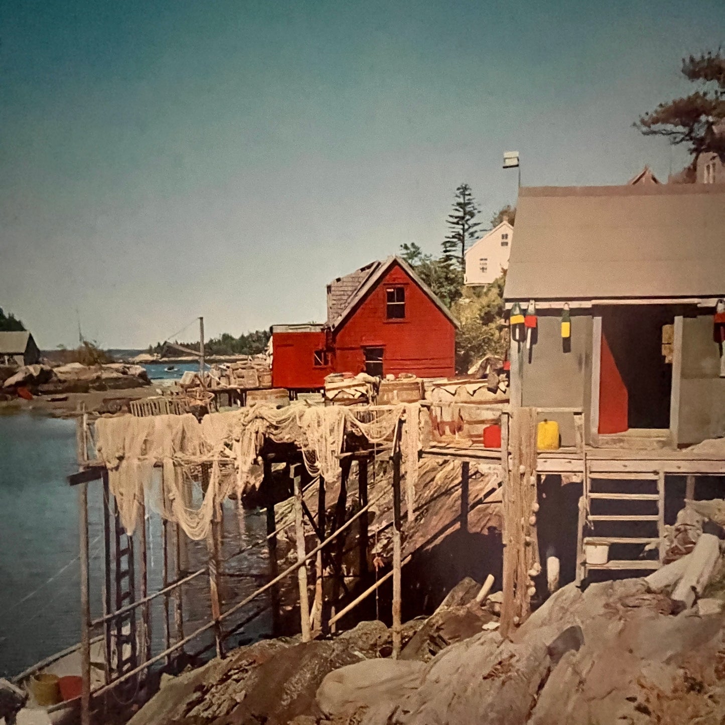 Maine Picturesque Fishing Village 12x16" Art Print FL1