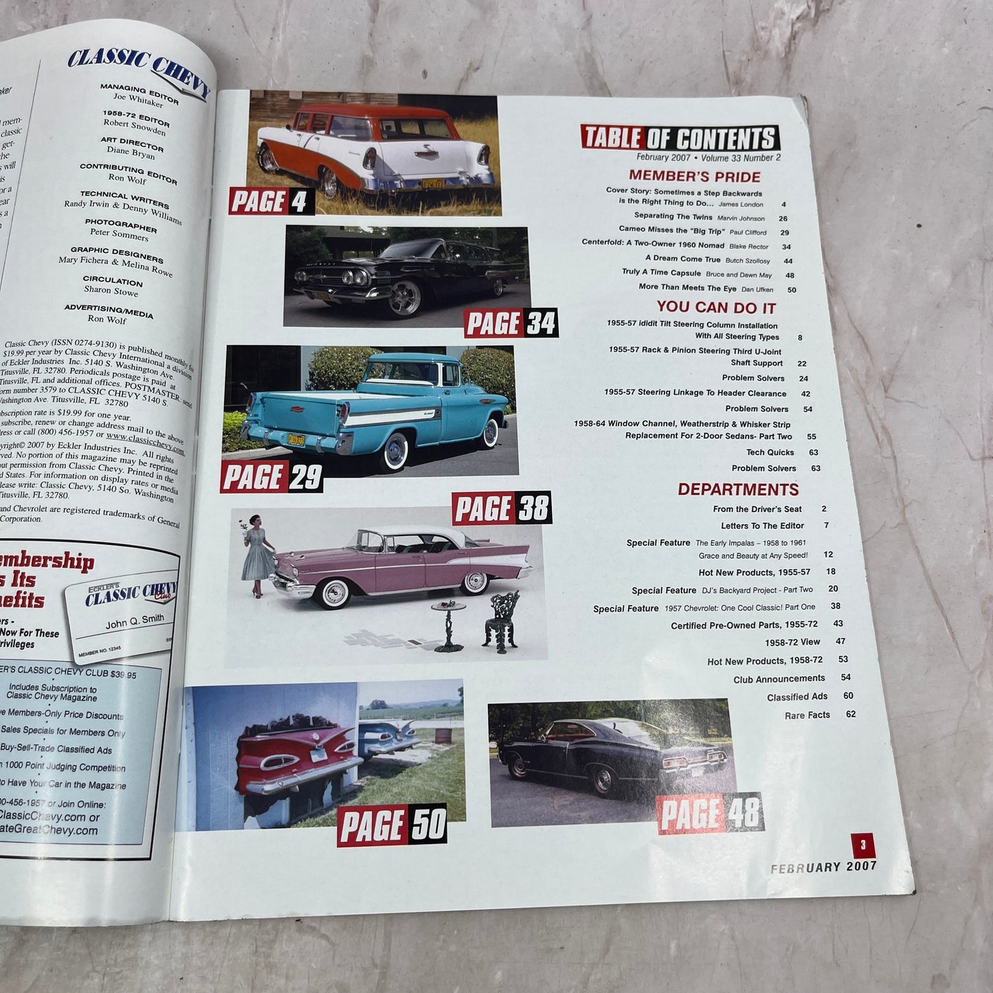 55-57 Exhaust Header Clearance, Window Channels - Classic Chevy - Feb 2007 M31