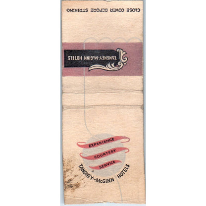 Tangeny-McGinn Hotels Vintage Matchbook Cover SD2-Y15