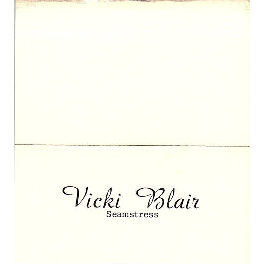 Vicki Blair Seamstress Long Beach California Vintage Business Card SB4-B11