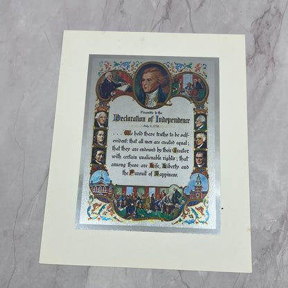 Vtg Chromatic Preamble to the Declaration of Independence J.R. Rosen 8x10" V18