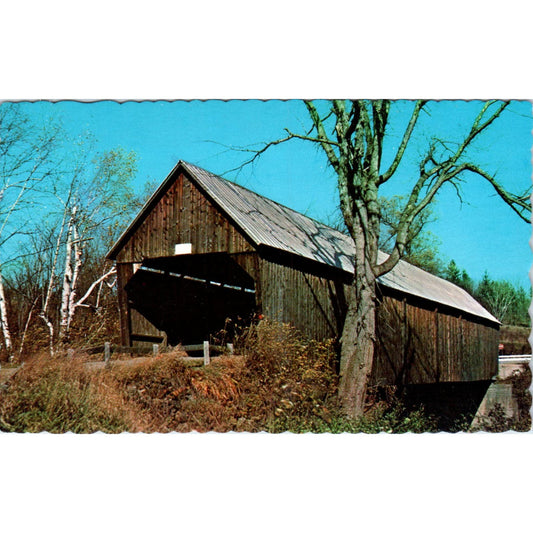 West Woodstock Vermont Covered Bridge Postcard PC1