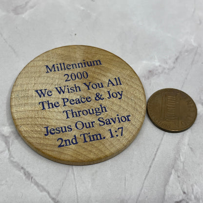 Vintage Millenium 2000 Wooden Nickel 2 Timothy 1:7 Manheim PA SC1