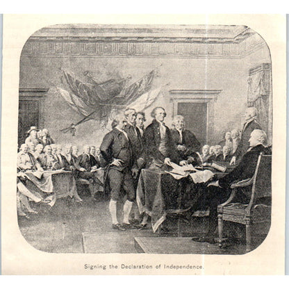 The Signing of the Declaration of Independence c1890 Victorian Print AE8-CH4