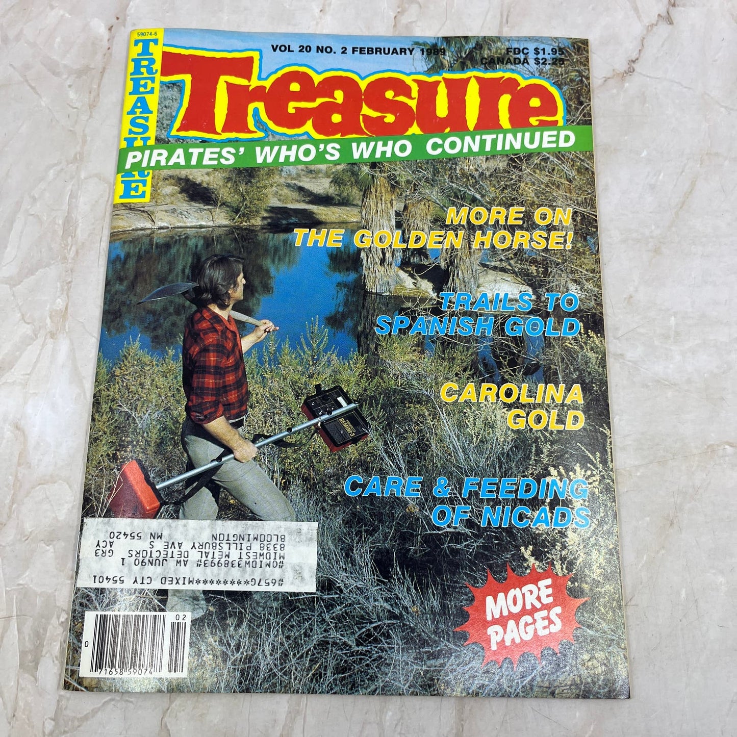 1989 Feb - Treasure Magazine - Treasure Hunting Prospecting Metal Detector M16