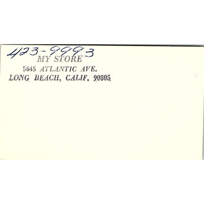 Freight Outlet Plaza  Marie Cunard Garden Grove CA Vintage Business Card SF3-B2