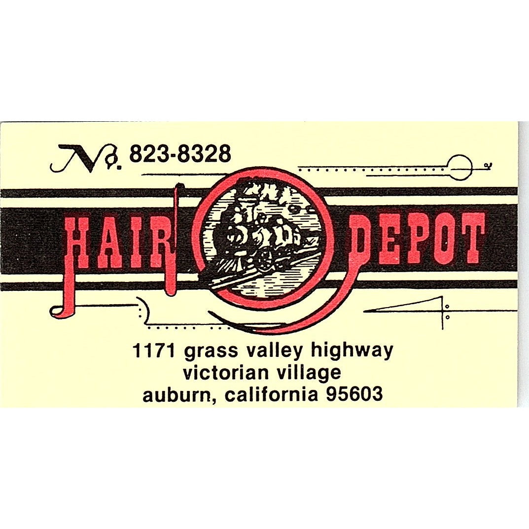 Hair Depot Robin Auburn CA Vintage Business Card SD9-B14