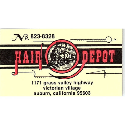 Hair Depot Robin Auburn CA Vintage Business Card SD9-B14
