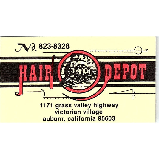 Hair Depot Robin Auburn CA Vintage Business Card SD9-B14