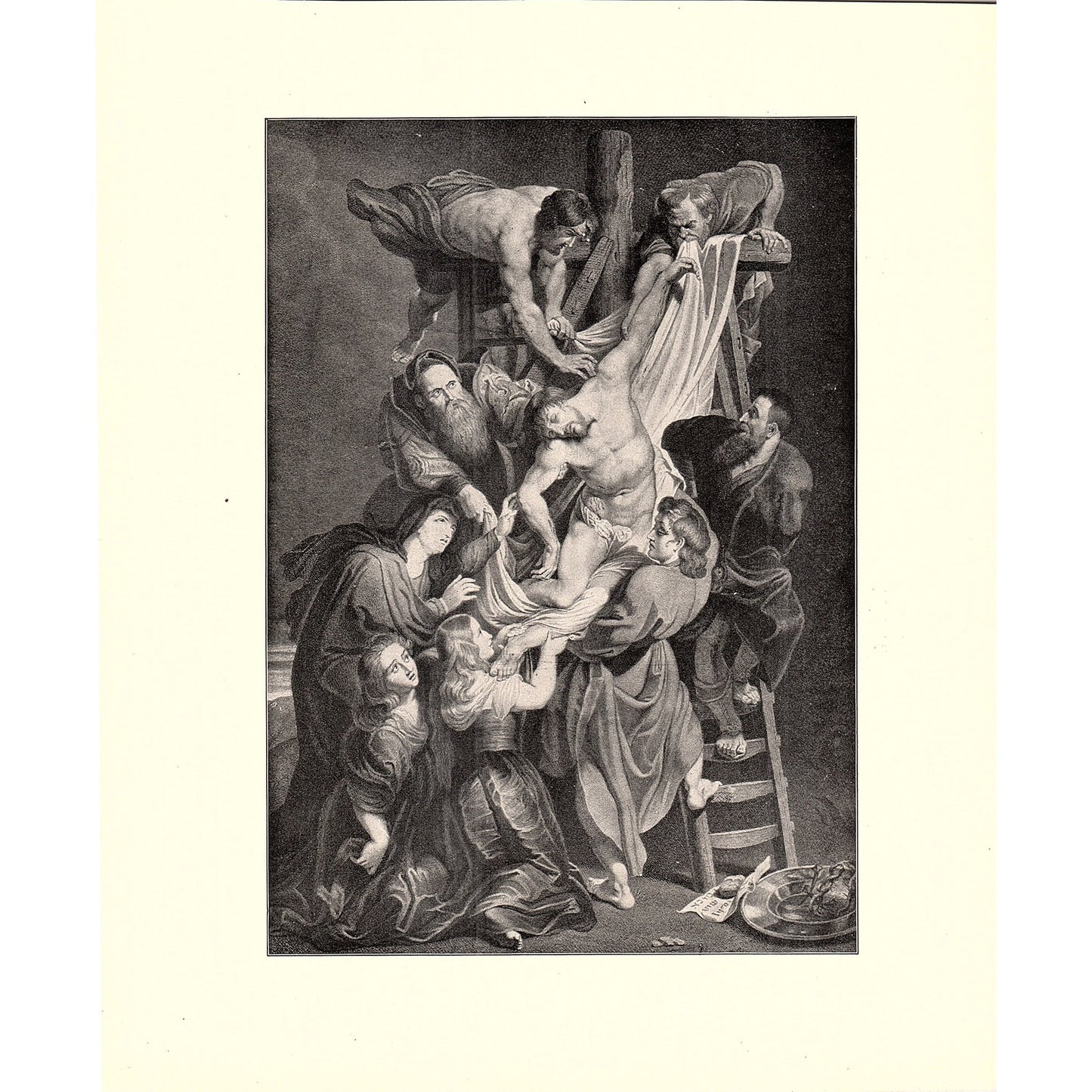 Descent from the Cross - Peter Paul Rubens - 1898 Litho Art Print D19