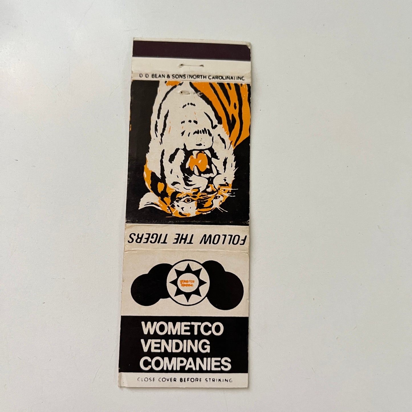Wometco Vending Co Clemson SC 1969 Football Schedule Matchbook Cover MB75-2