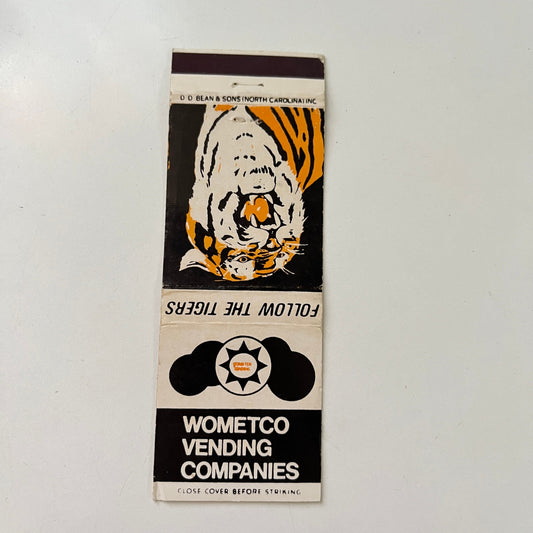 Wometco Vending Co Clemson SC 1969 Football Schedule Matchbook Cover MB75-2