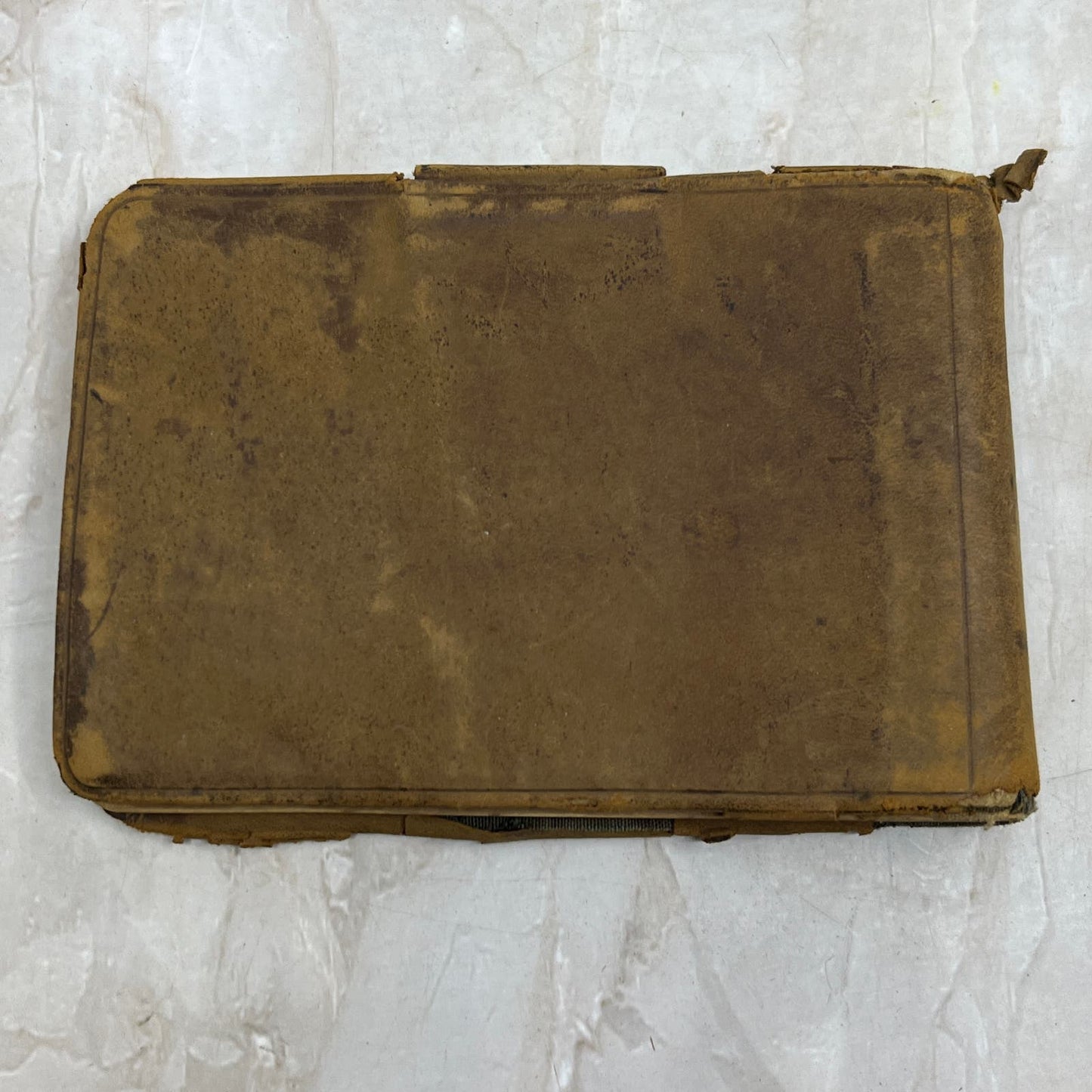 Vintage Leather Hand Tooled Memorandum Book Notepad Cover 3.5x5" SB3