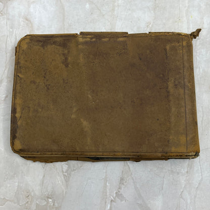 Vintage Leather Hand Tooled Memorandum Book Notepad Cover 3.5x5" SB3
