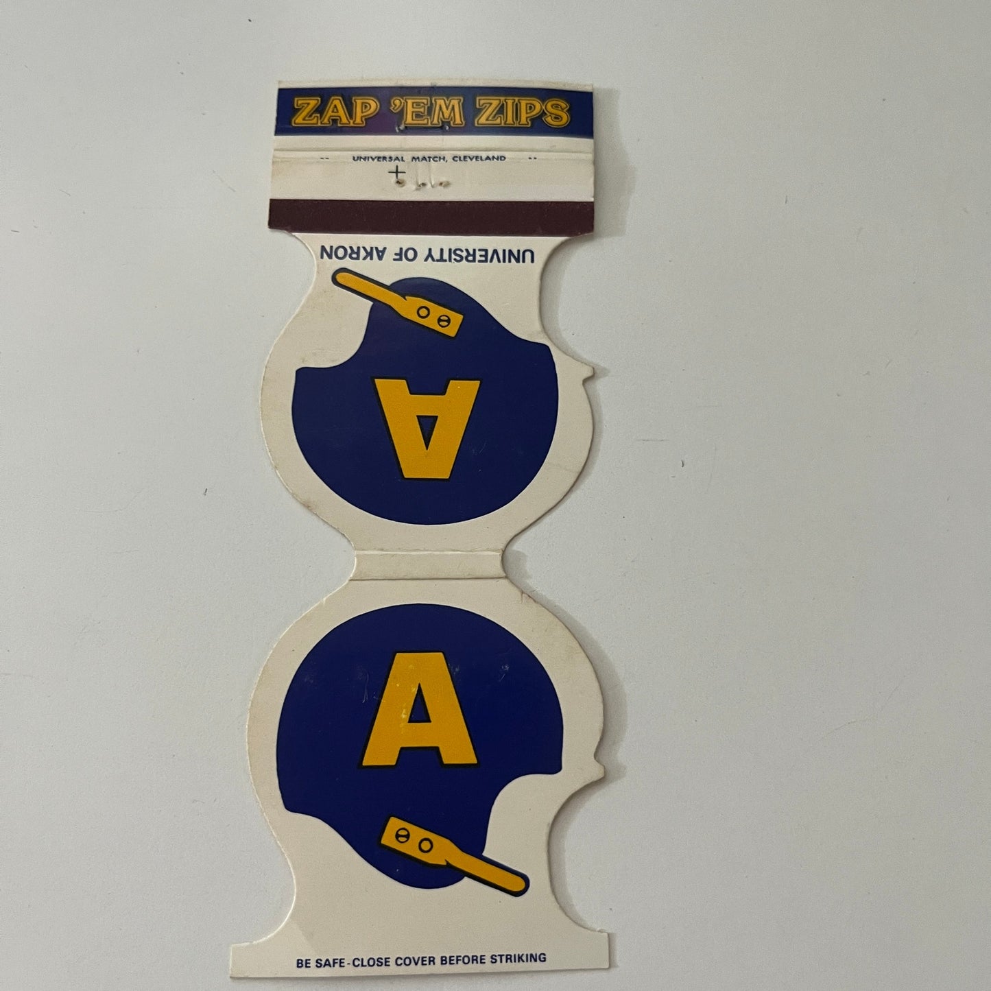 University of Akron Zips Football 1978 Schedule Vintage Matchbook Cover SC4-R8