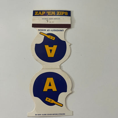 University of Akron Zips Football 1978 Schedule Vintage Matchbook Cover SC4-R8