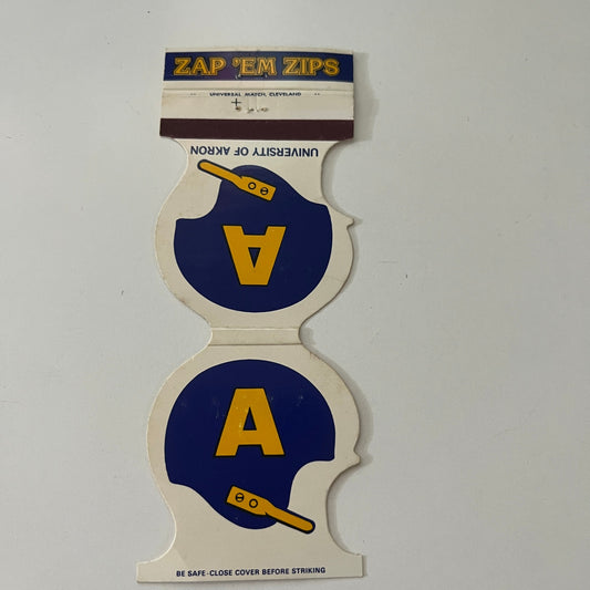 University of Akron Zips Football 1978 Schedule Vintage Matchbook Cover SC4-R8