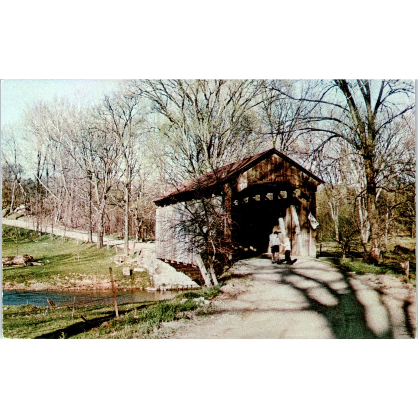 McKaig's Bridge 3 Columbiana County Hanoverton OH Covered Bridge Postcard PC17