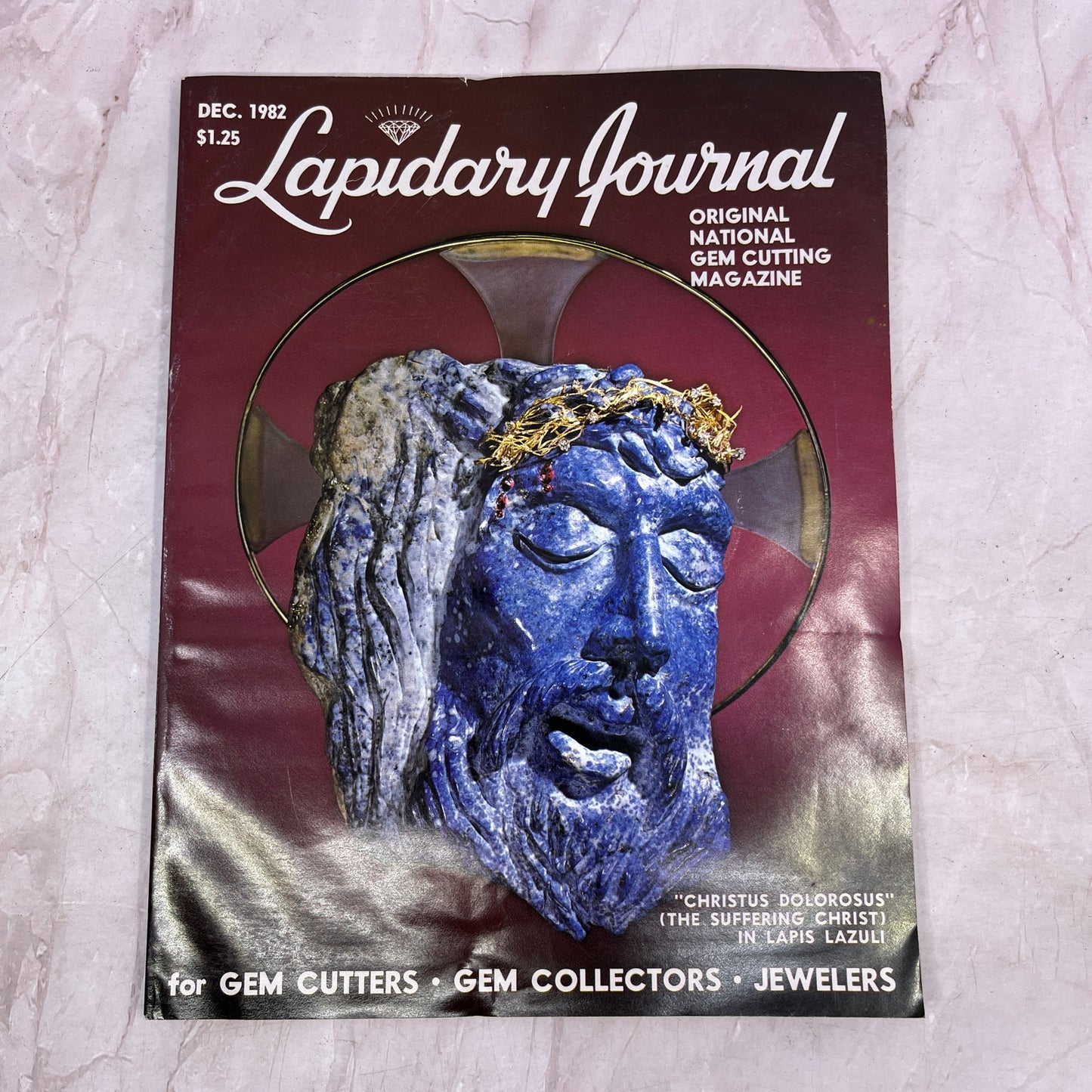 Christus Dolorosus in Lapis Lazuli - Lapidary Journal Magazine - Dec 1982 M22