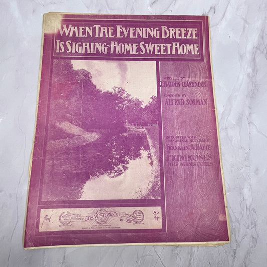 When The Evening Breeze Is Sighing Home Sweet Home 1905 Sheet Music V15