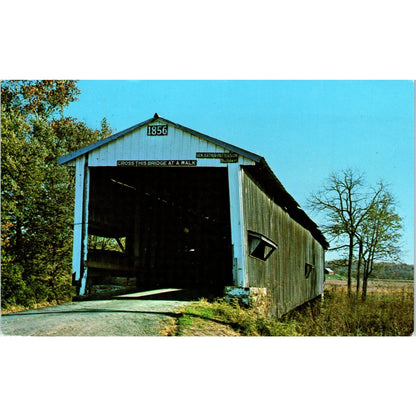 Crooks Bridge Parke County Indiana #12 Covered Bridge Postcard PB10