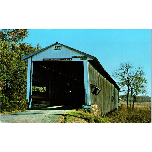 Crooks Bridge Parke County Indiana #12 Covered Bridge Postcard PB10