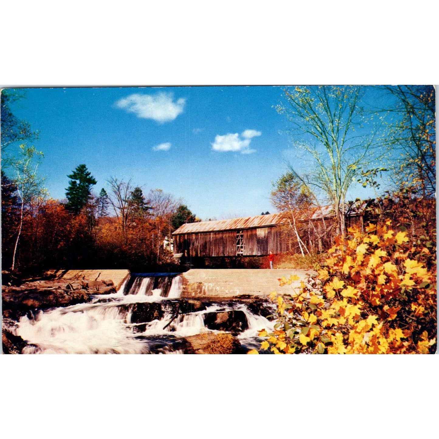 Covered Bridge Thetford Center VT Vintage Covered Bridge Postcard PD6