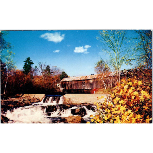 Covered Bridge Thetford Center VT Vintage Covered Bridge Postcard PD6