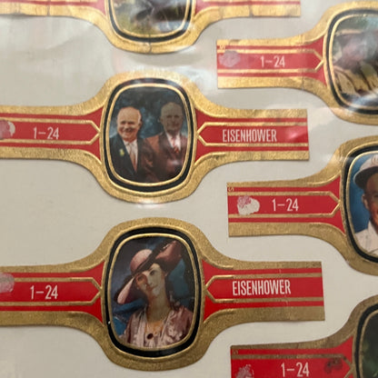 Vintage Set of 10 Dwight Eisenhower Fab Collection Cigar Bands TH2-TB6