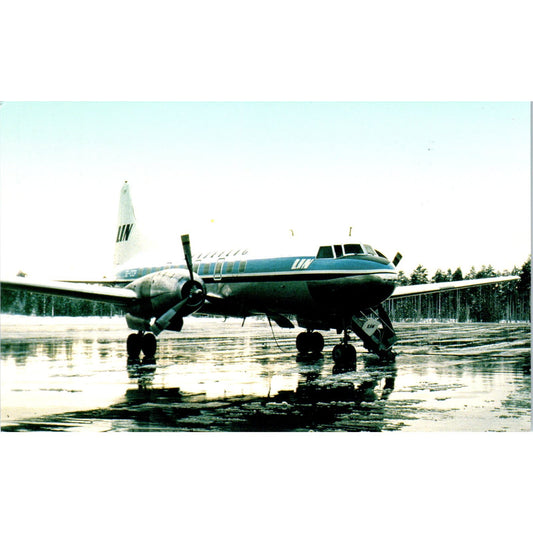 LIN Airlines Convair CV-340 Vintage Postcard TG8-PC