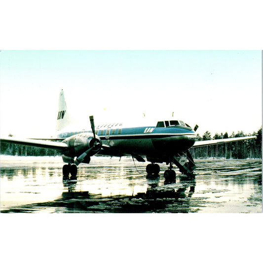 LIN Airlines Convair CV-340 Vintage Postcard P4-5