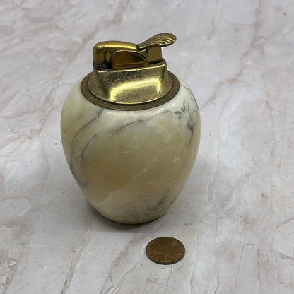 Vintage Evans Brass in Italian Alabaster Marble Table Lighter TL4