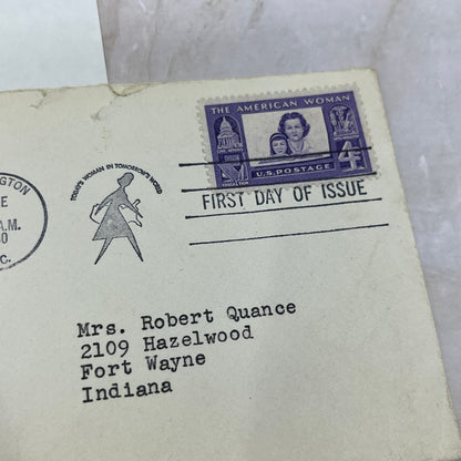 1960 Salvation Army American Woman Stamp First Day Cover With Letter AE4