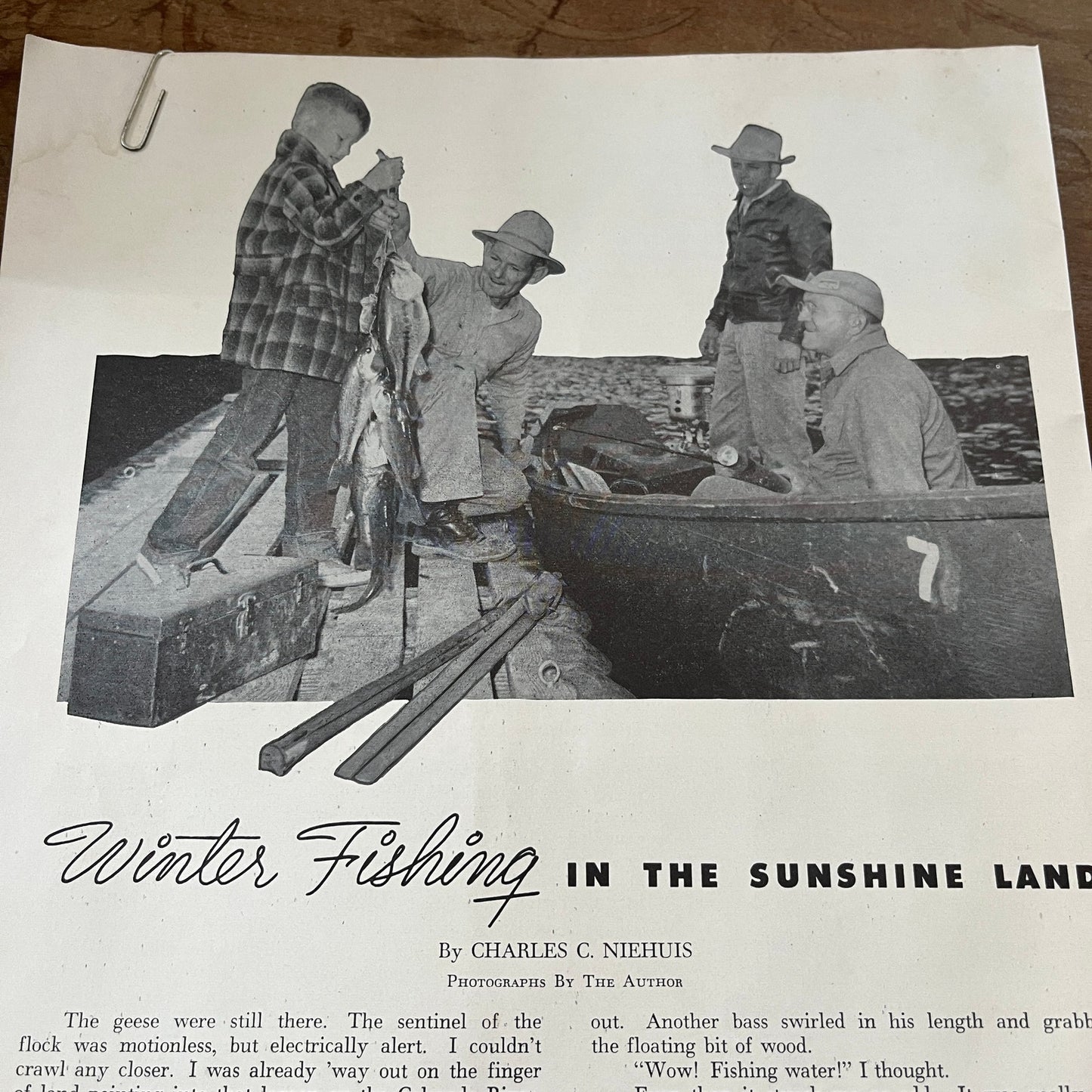 Winter Fishing in the Sunshine Land Arizona 1949 Article D26