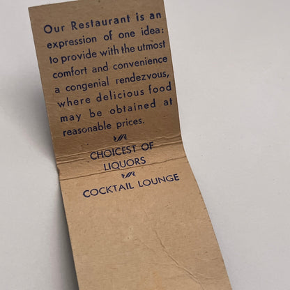 New York Restaurant Hyannis MA Cape Cod Vintage Matchbook Cover TB8-MB-4