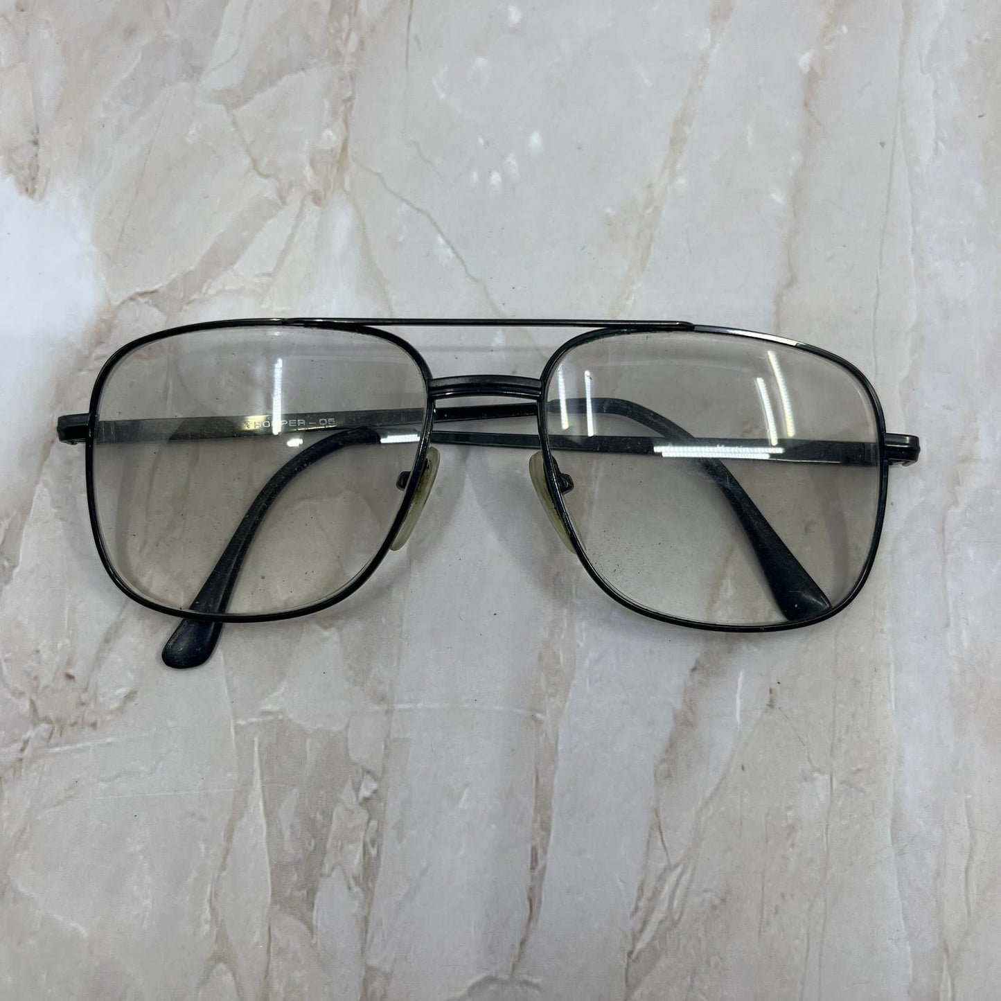 Retro Anthony Martin Trooper 05 Black Aviator Sunglasses Eyeglasses TD7-G4-2