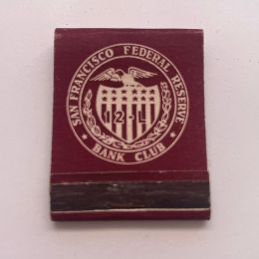 San Francisco Federal Reserve Bank Club Vintage Matchbook Cover TB8-MB2-9