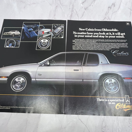 Oldsmobile Calais PC 2 Page Ad 1984 Ad AF8-6