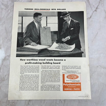 DuPont Polychemicals Department Chemicals Plastics 1951 Magazine Ad FL6-10