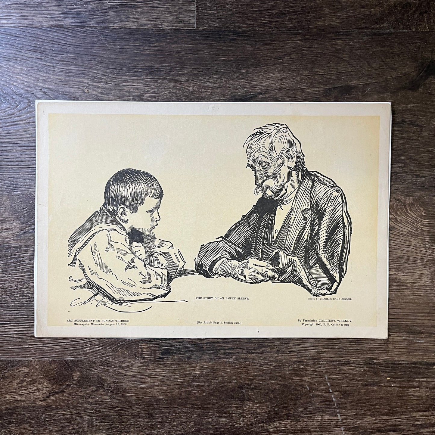1906 The Story of an Empty Sleeve Art Supplement to Sunday Tribune 9x14 Print V3