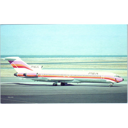 Pacific Southwest Airlines Boeing 727 Vintage Postcard PC2